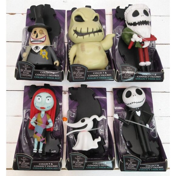 Disney Other - Nightmare Before Christmas Collect & Connect Figure Complete Set of 6 Disney